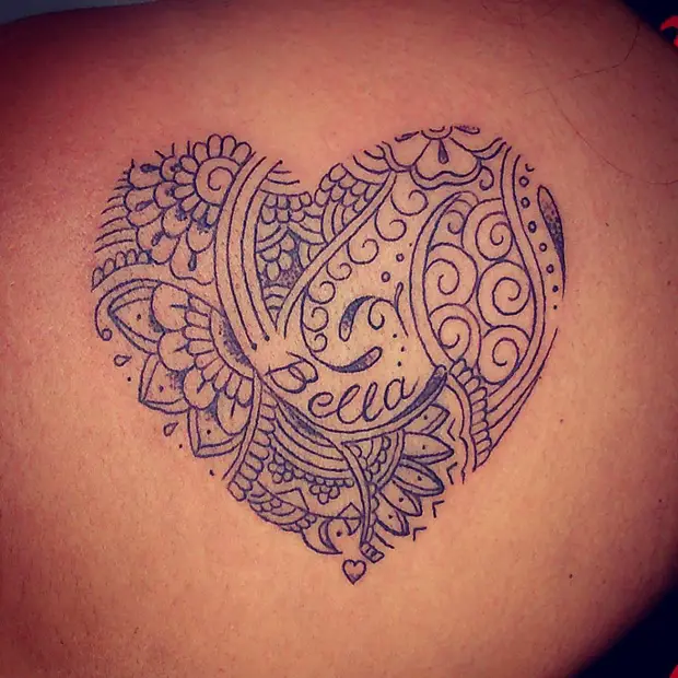 30 Beautifully Touching Tattoos of Hearts with Names