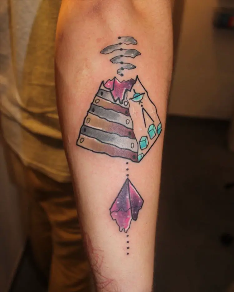 Abstract Pyramid Tattoos