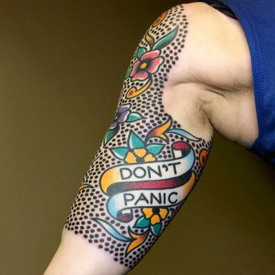 American traditional half sleeve tattoo