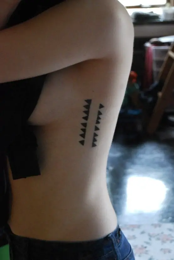 Geometric Tattoo on Rib