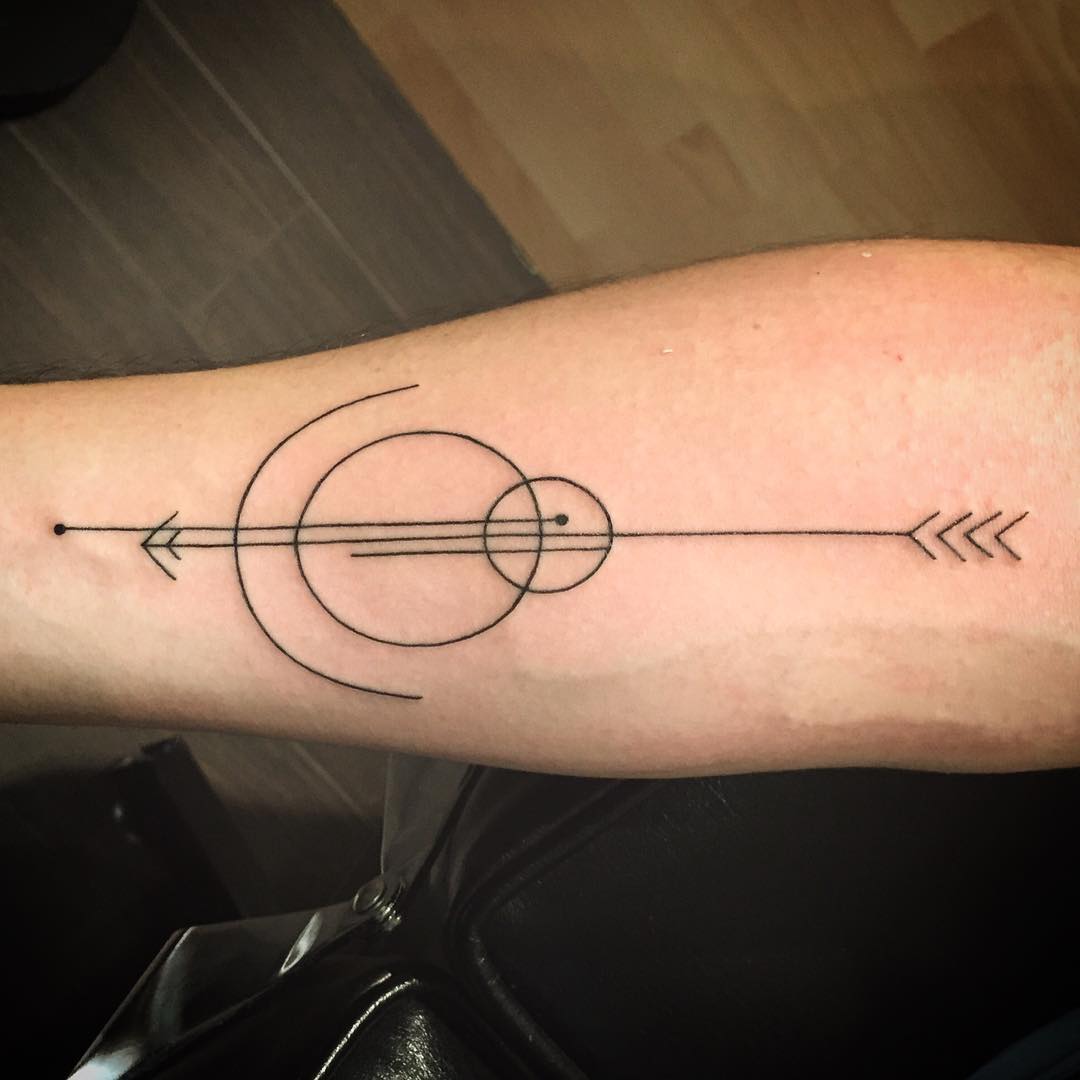 geometry tattoo on sleeve