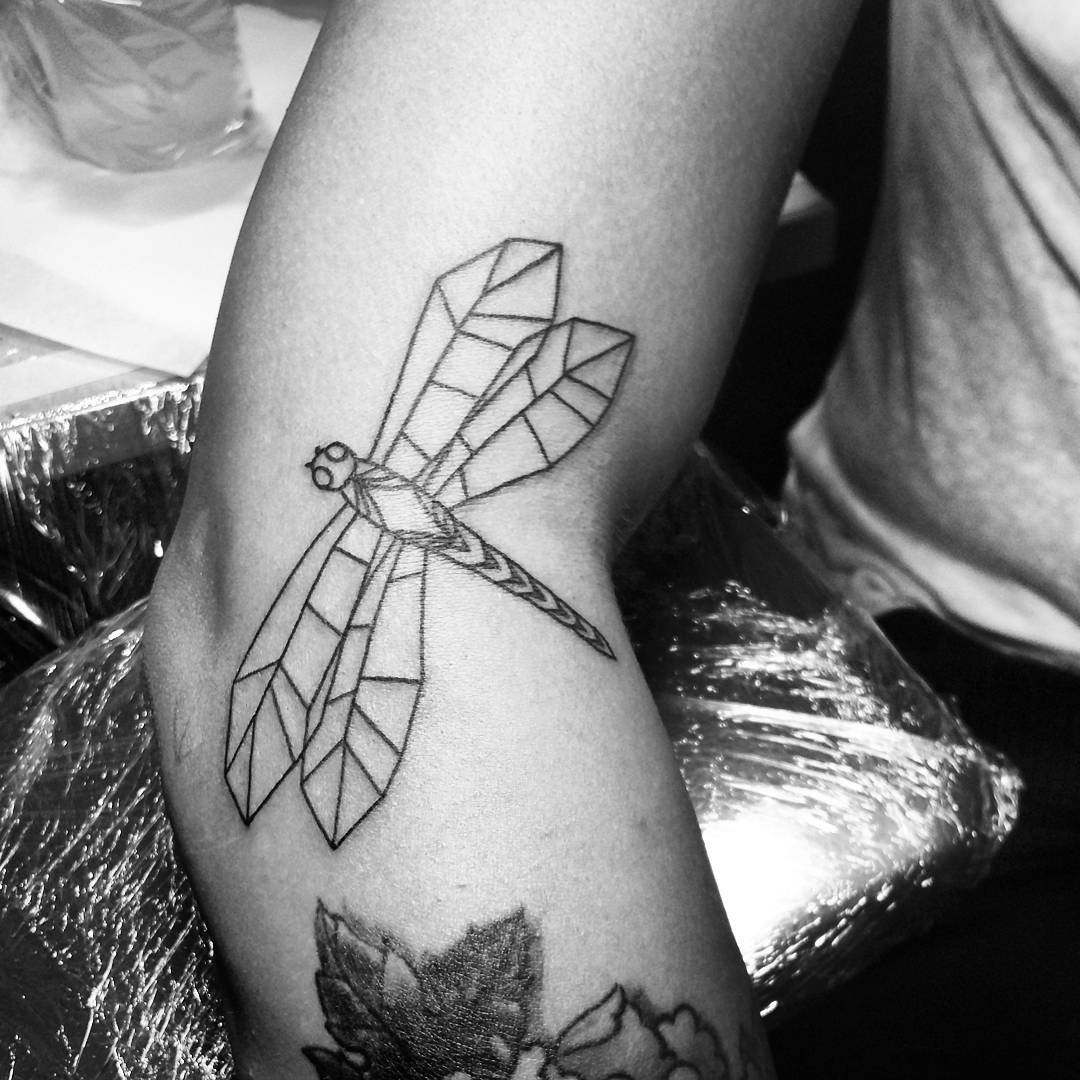 Black and white geometric tattoos