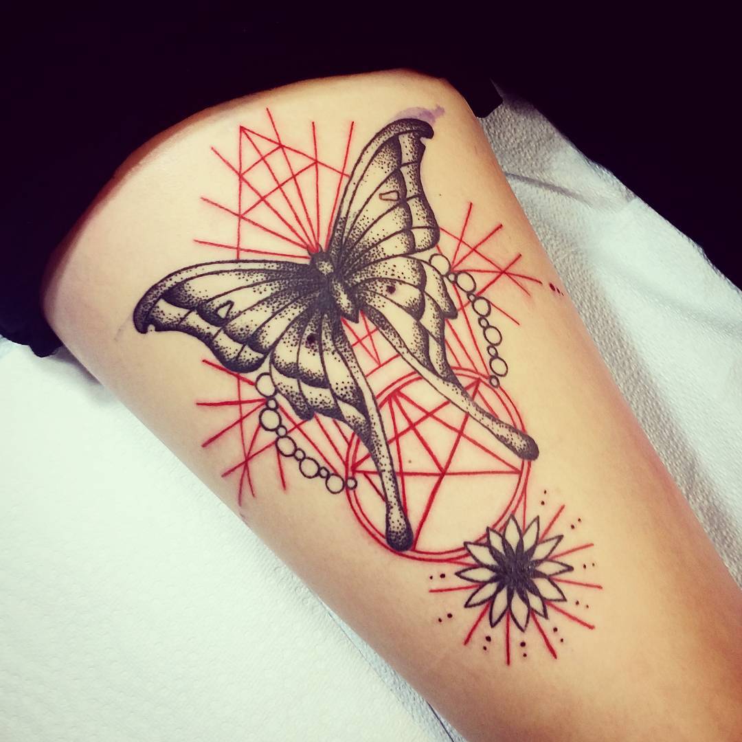 Geometric Butterfly Tattoos