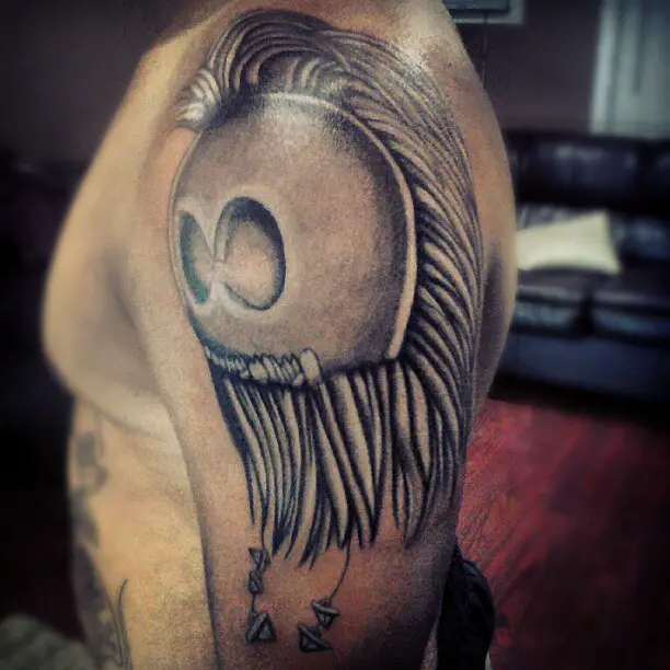 Hawaiian warrior helmet tattoo