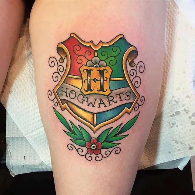 Hogwarts harry potter tattoo 2