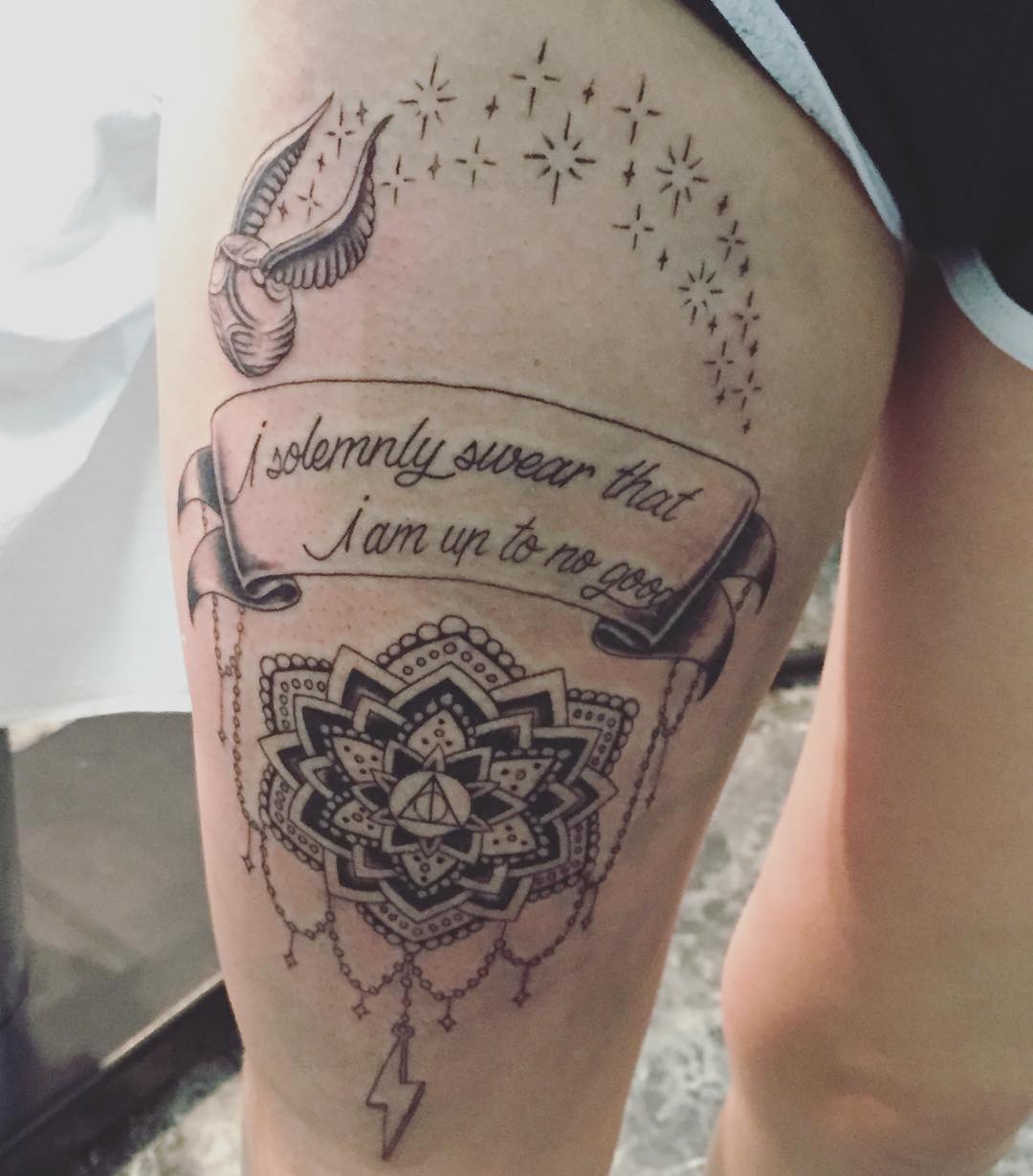I solemnly swear that I am up to no good tattoo 1