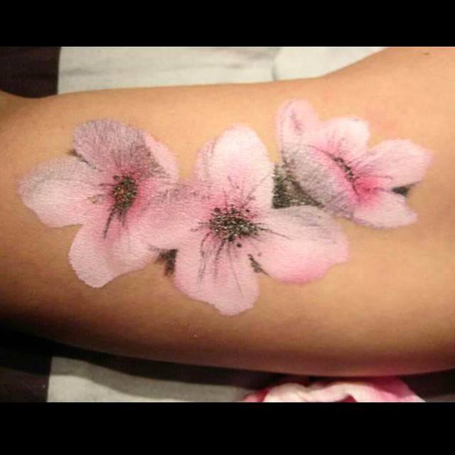 Japanese cherry blossom flower tattoo