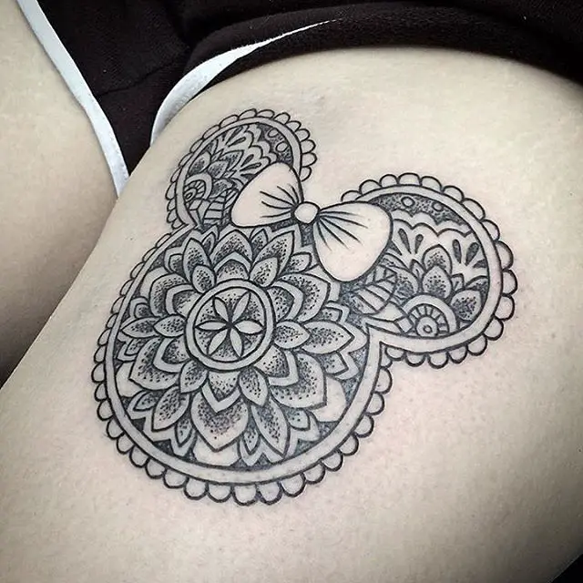 Minnie mandala tattoos for women
