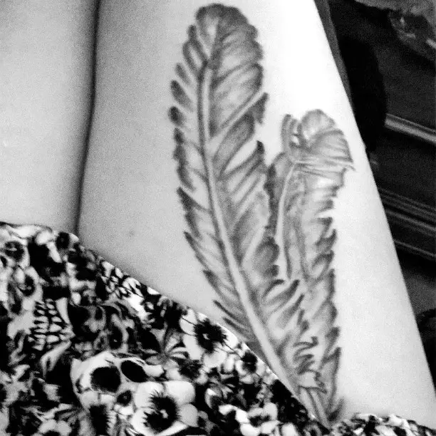 Owl feather tattoos