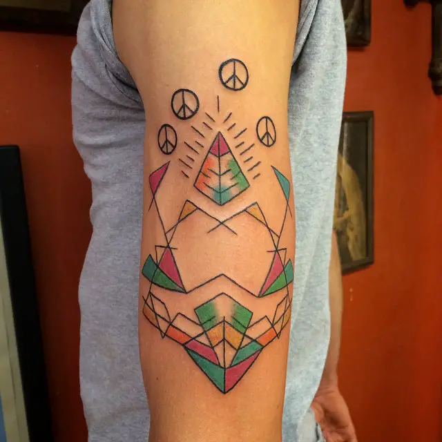 Peace Pyramid Tattoo Designs