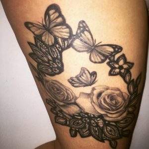 28 Awesome Butterfly Tattoos With Flowers | Spiritustattoo.com