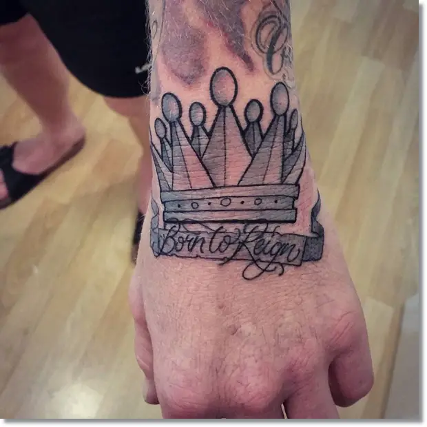 Small Crown Tattoo for Men