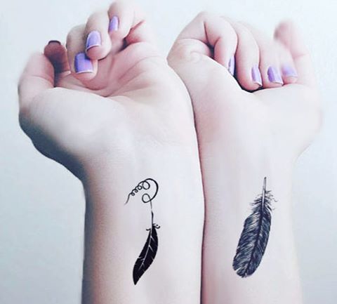 small feather tattoos