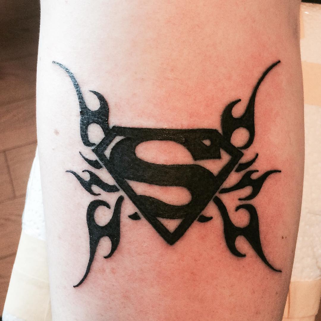 Superman Tribal Tattoo for Women