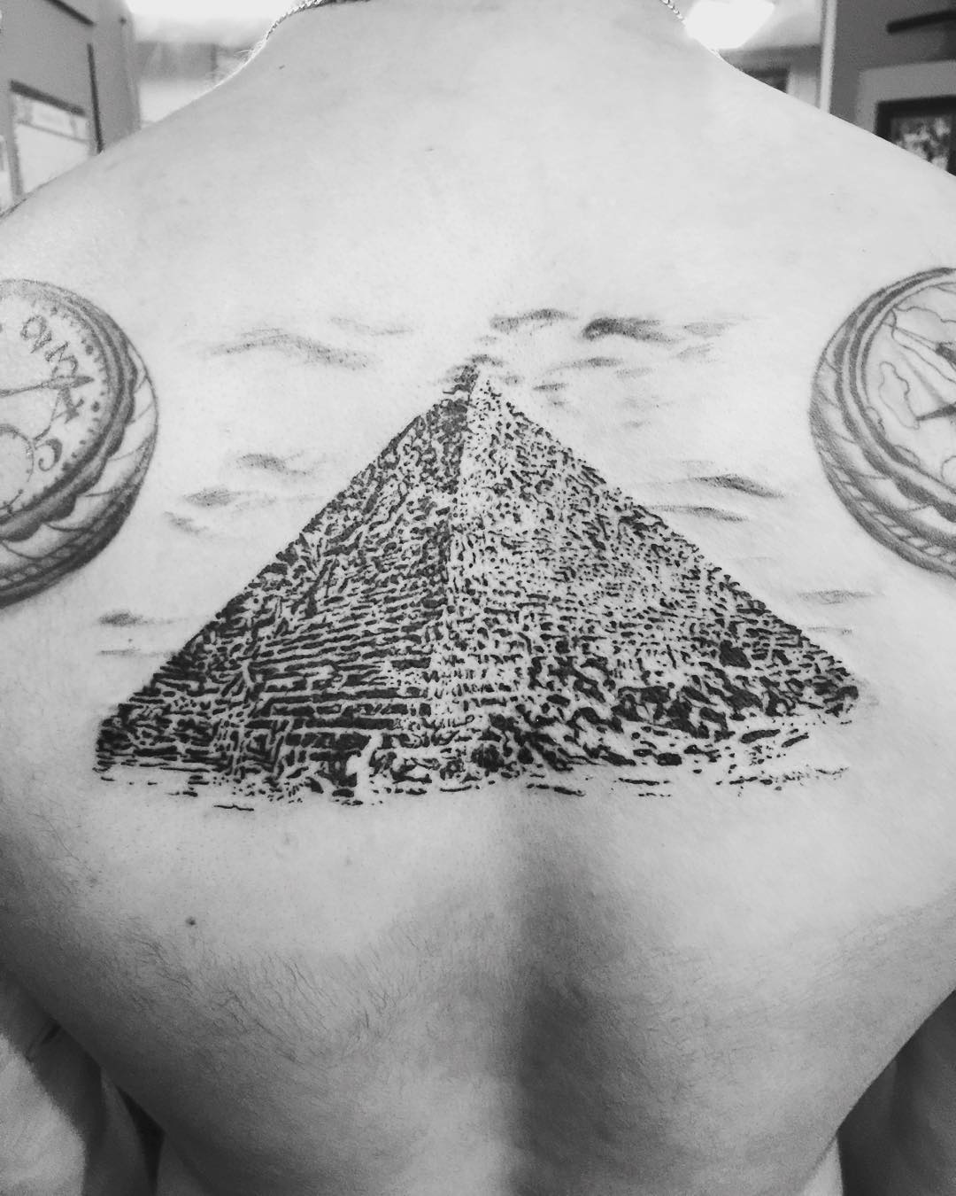 The Great Pyramid Tattoo Design on Back