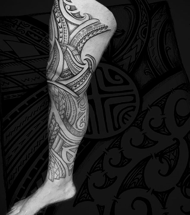 Tribal Tattoos for Men’s Leg