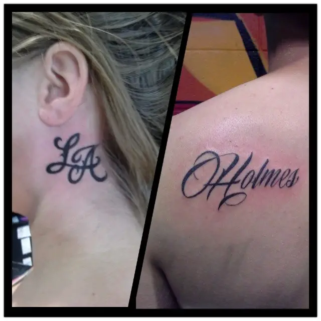 Letters tribal tattoo designs
