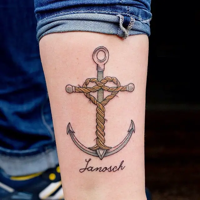anchor tattoos for women on leg