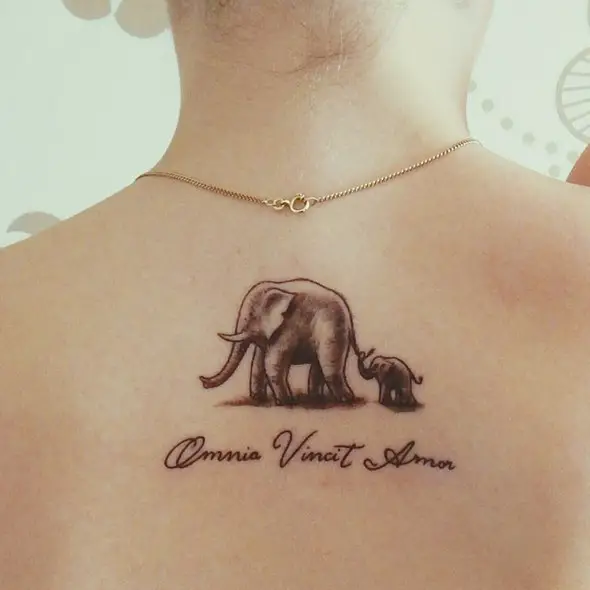 baby elephant back tattoos