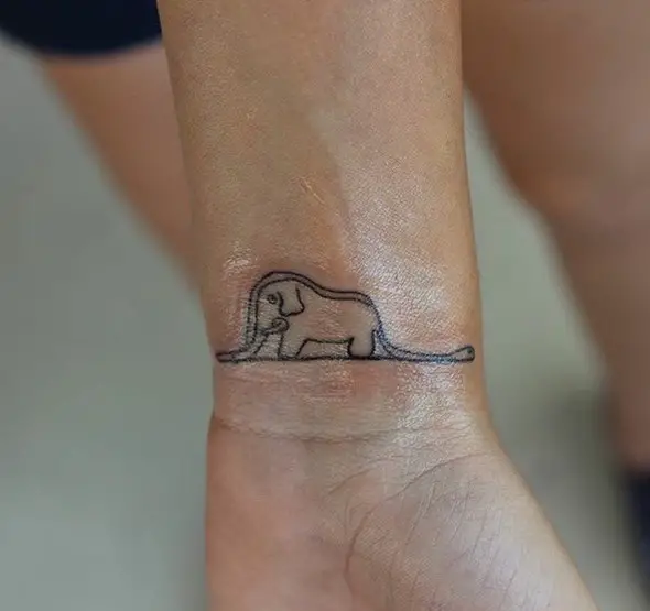 baby elephant tattoo designs on wrist