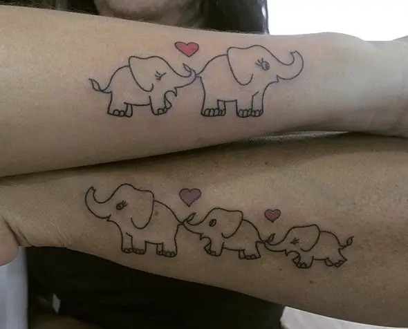 baby elephant tattoo mama