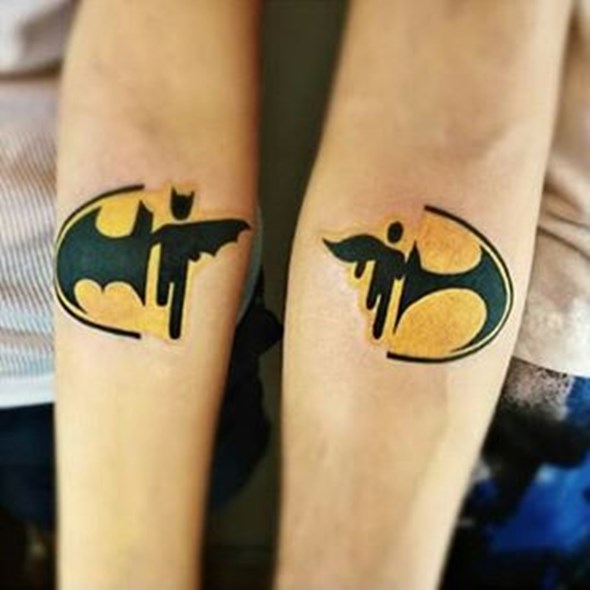 brother and sister batman tattoos