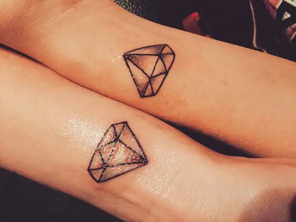 brother and sister diamond tattoo