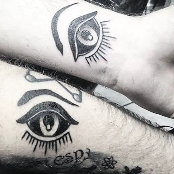 brother and sister eye tattoo