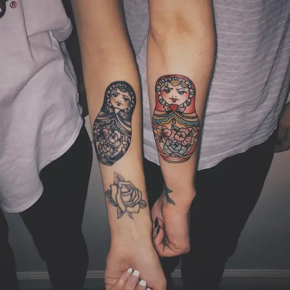 brother and sister family tattoos