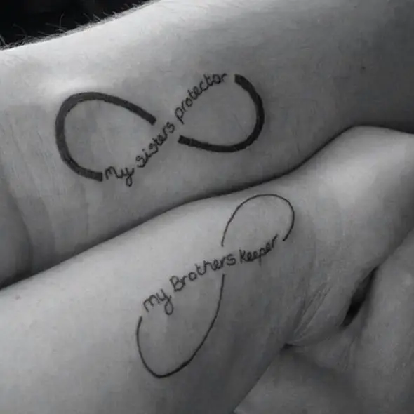 brother and sister infinity tattoo