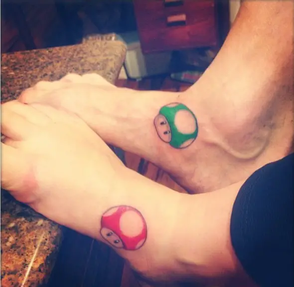 brother and sister mario tattoo