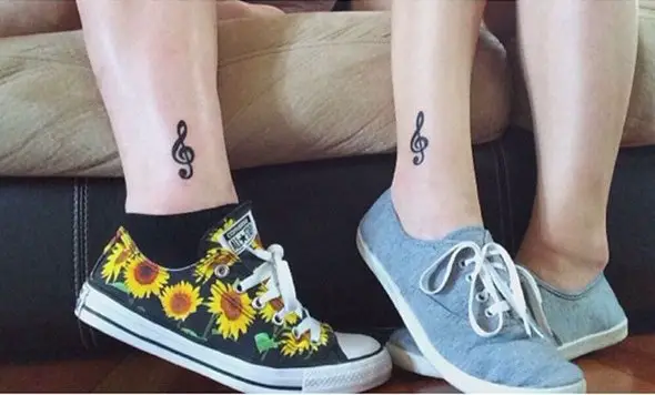 brother and sister music tattoos