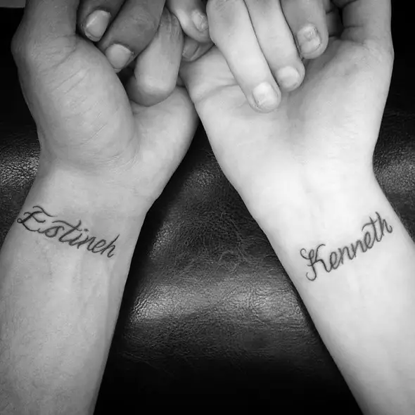 brother and sister name tattoo