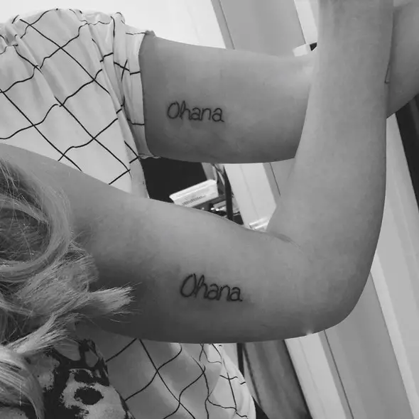 brother and sister ohana tattoo designs