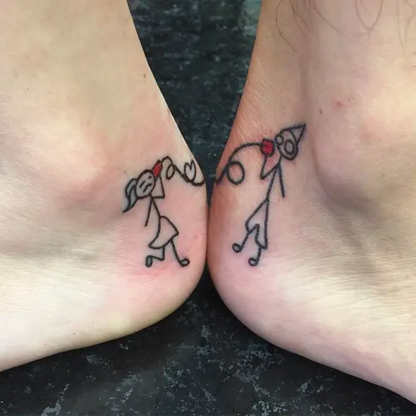 brother sister tattoos connecting
