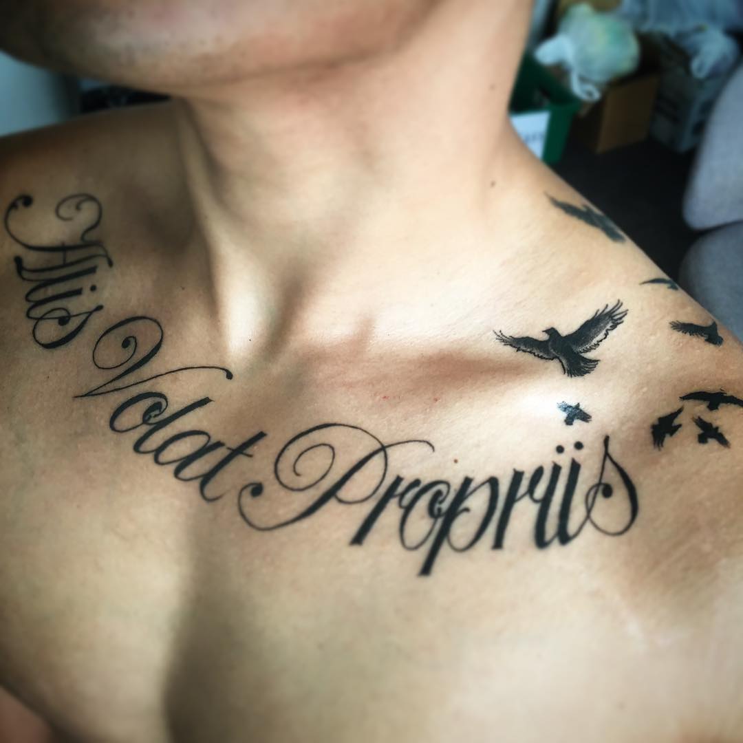 collarbone tattoo designs for men