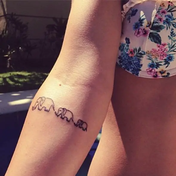 cute small elephant tattoo