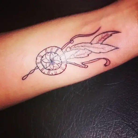 forearm tattoo dreamcatcher