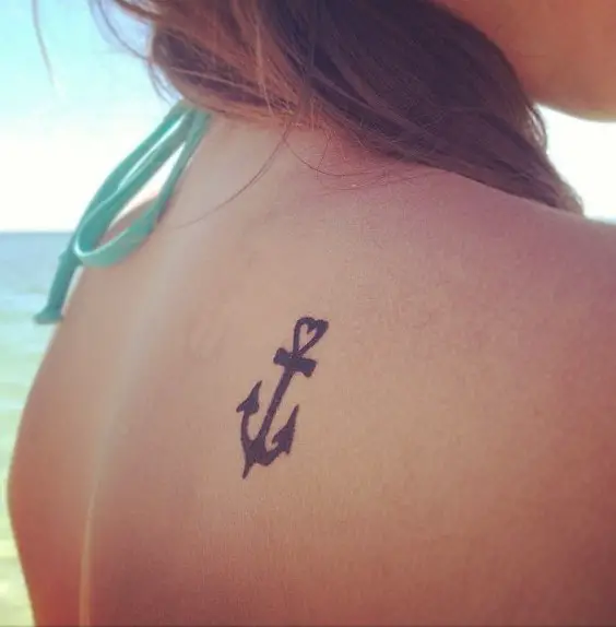 girly anchor tattoos