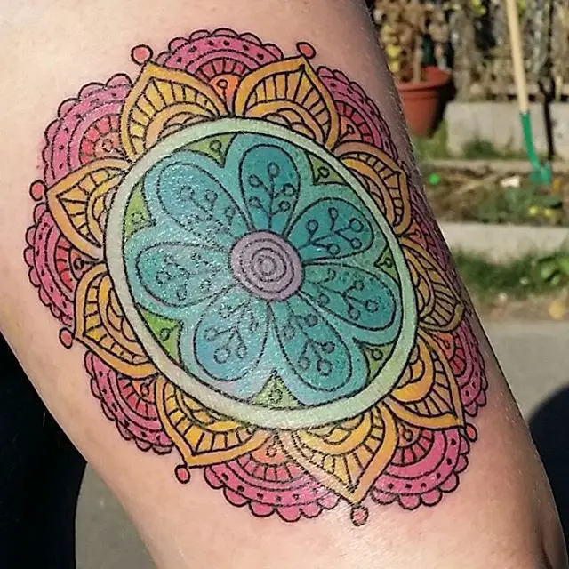 mandala tattoo color