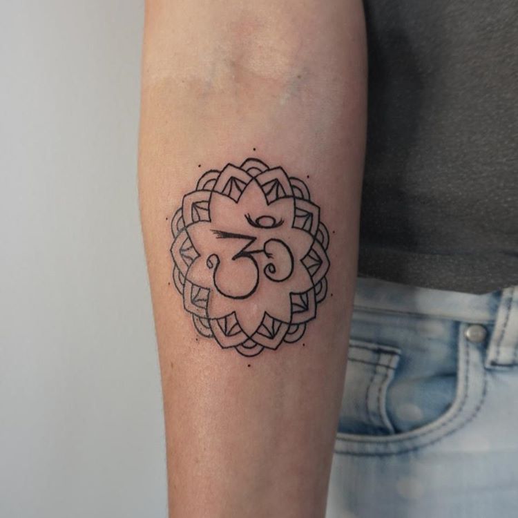 mandala tattoo with Om symbol