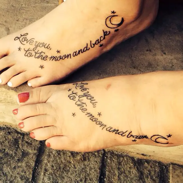 mom and daughter tattoo best friend