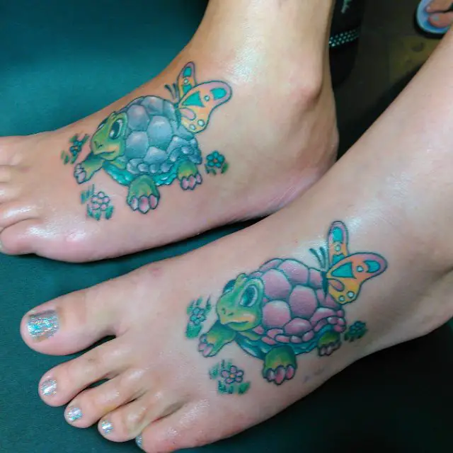 mom daughter tattoo ideas turtles