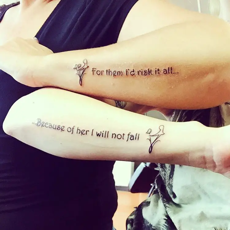mom daughter tattoos sayings