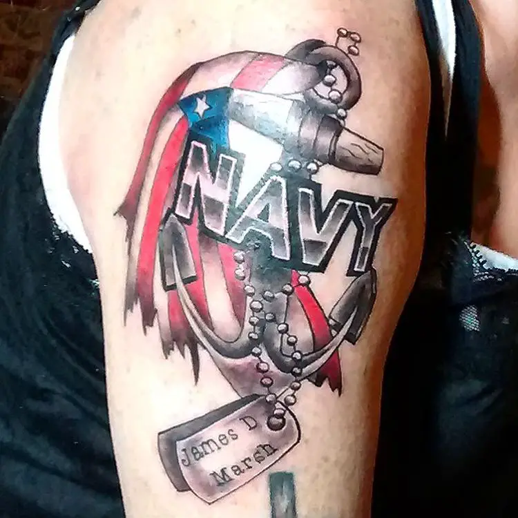 navy anchor tattoos for women