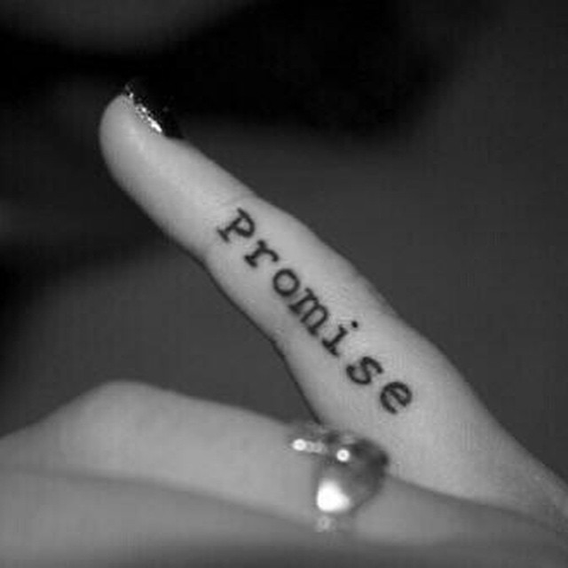 promise on pinky finger tattoo