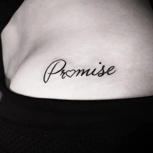 promise tattoo on shoulder