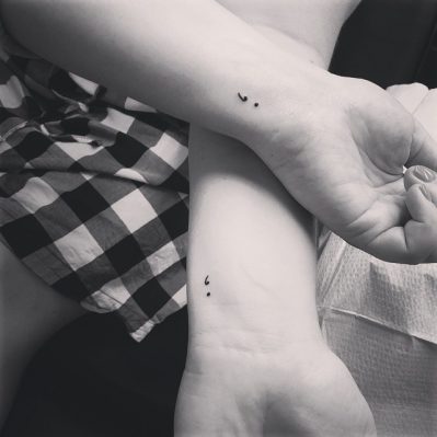 semicolon tattoo depression