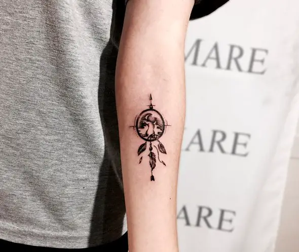 small dreamcatcher tattoos forearm