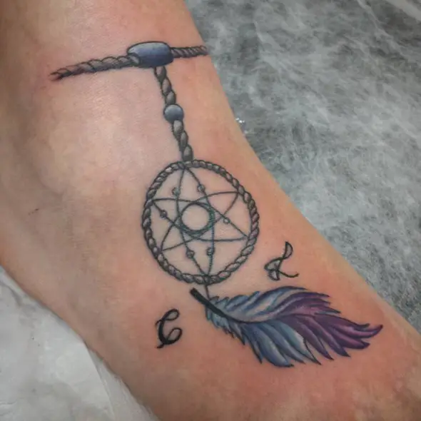 small tattoo on ankle